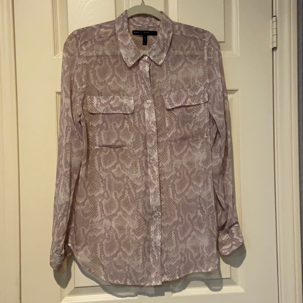 White house black market size 10 sheer blouse.